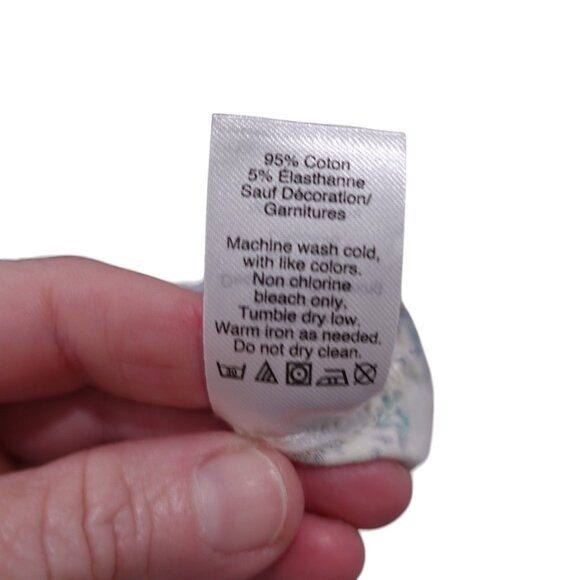 J. Crew Nightgown Sleep Dress Sz M Multicolor Floral Lace Trim Sleeveless V-Neck - Picture 7 of 7